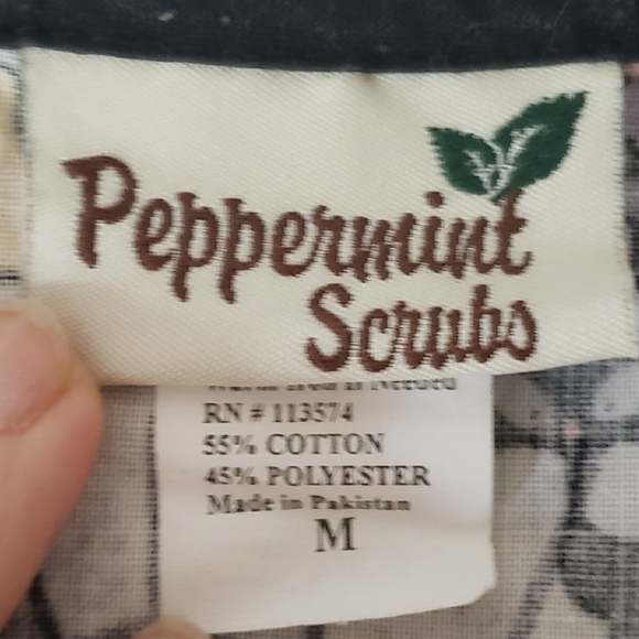 Halloween Scrub Top Ghosts, Spiders, Haunted House - Picture 4 of 7